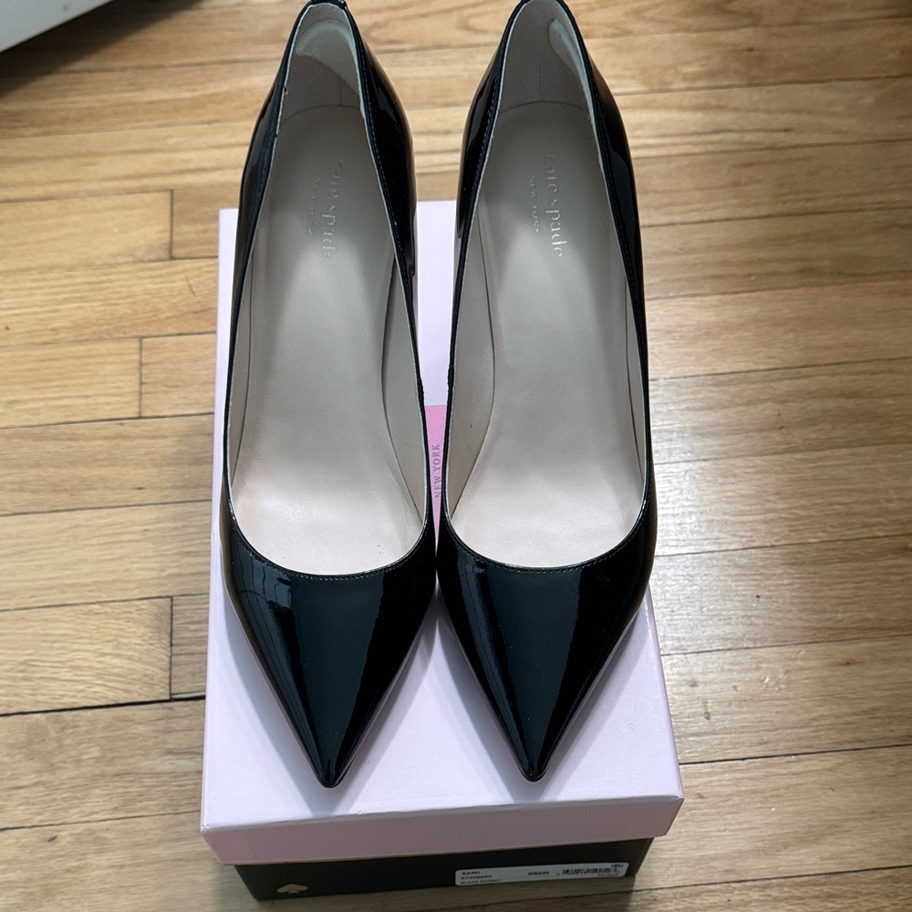 Kate Spade Glossy Black Heels